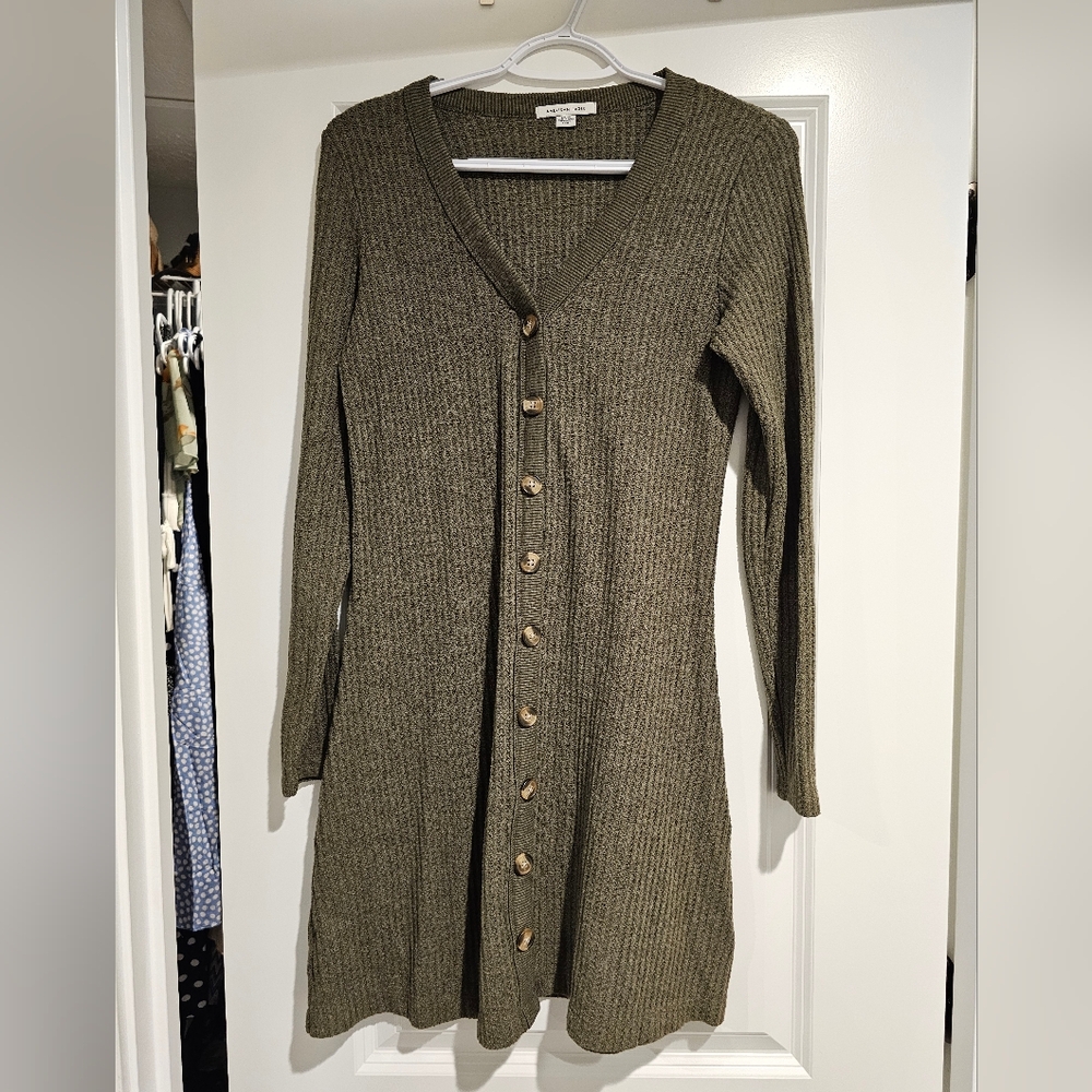American Eagle Waffle Knit Sweater Dress